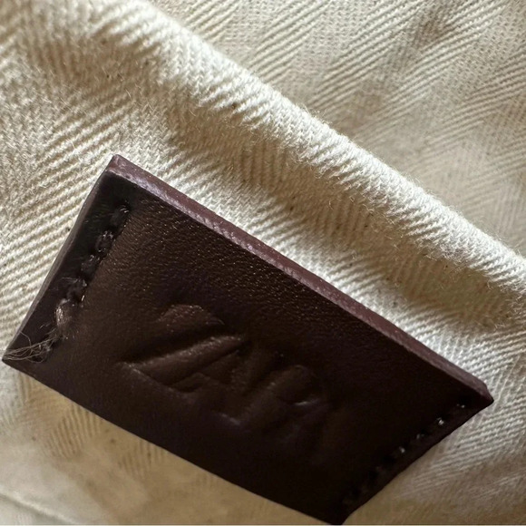 Zara Handbag Cloth Khaki - Picture 10 of 10